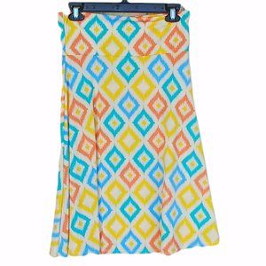 LuLaRoe Colorful Azure Skirt Size Medium